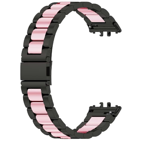 Kolme teräksistä kellonranneketta Samsung Galaxy Fit 3 -kelloon Black Pink