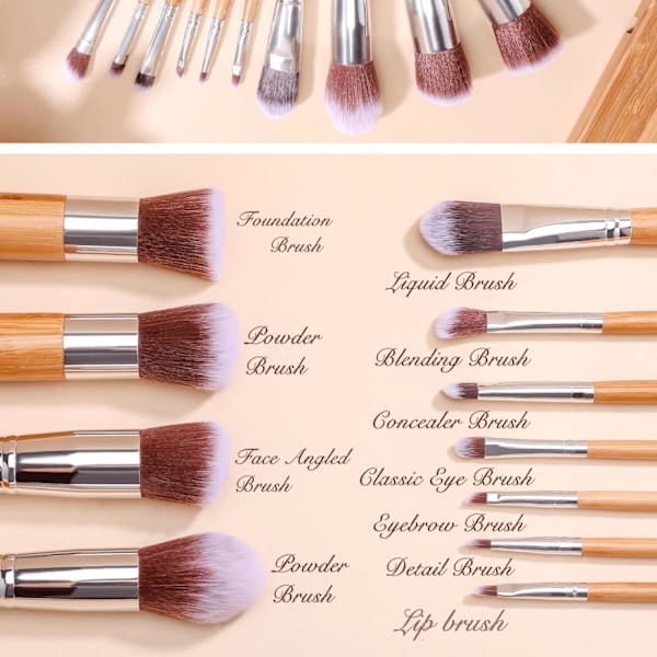 BS09 - BS-MALL 11 stk. eksklusive Make-up / makeup børster af bedste kvalitet 150