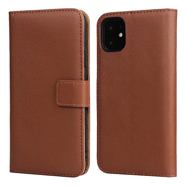 Lærfutteral for iPhone 12, Apple 13 lite saueskinnsmønster flip-futteral, XS kortfutteral, lommebok, XR beskyttende futteral brun brown IPhone 11