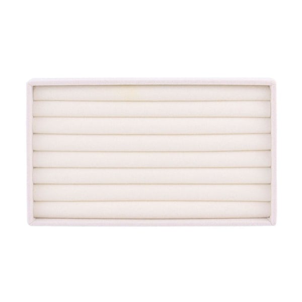 Smykkeopbevaring til ringe - Beige Vit White