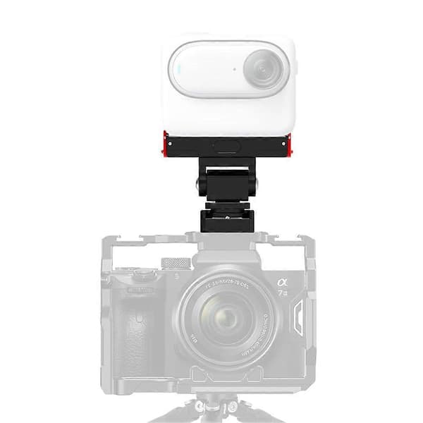 Passer for Insta360 GO3S/3 Magnetisk hurtigutløser kaldsko til 1/4 base multifunksjonsjustering fast feste, B Svart Charging model Black