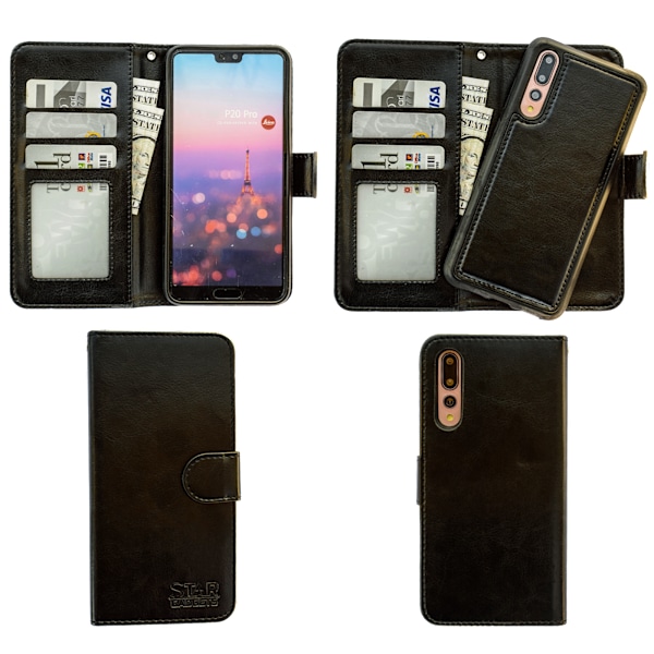 Suojaa Huawei P20 Pro - Nahkakotelo! Brun