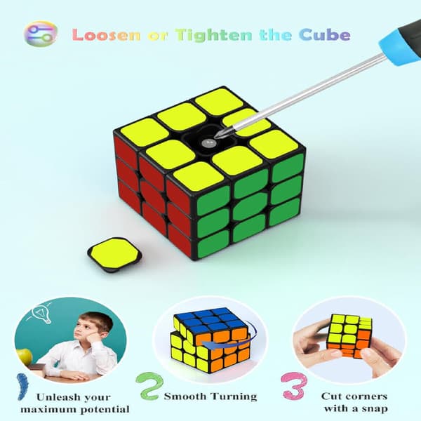 Speed Cube, Original Speed Cube Super Holdbar Sticker med Levende Farver