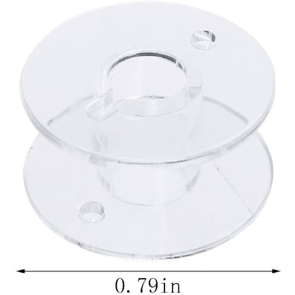 Symaskinspoler inklusive opbevaringsboks, transparent, 25 stk