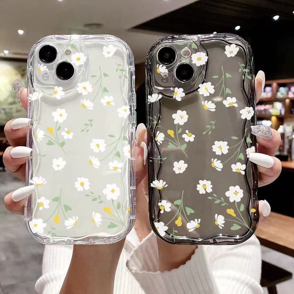 Kompatibel med iPhone 7 Plus/8 Plus deksel - Svensk sommerinspirert blomstermønster (hvit) Hvit White iPhone 7 Plus/8 Plus