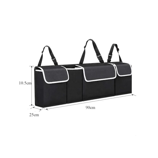 Säilytystila tavaratilaan autossa (90 cm) Sort Svart