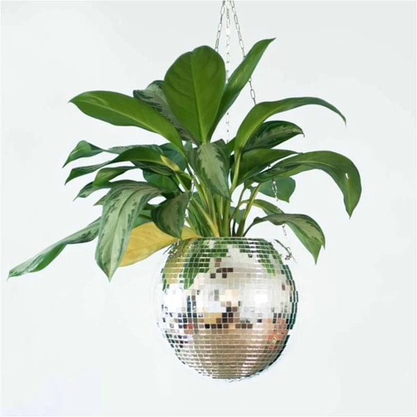 Diskokula Planter Hängande Planter Heminredning Spegel Dekorativa Blomkrukor 10cm