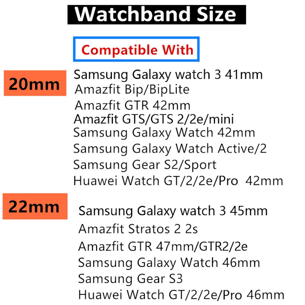 20mm/22mm silikonrem for Amazfit GTS/2/2e/GTS2 Mini/GTR 42mm/47mm/GTR2/2e/stratos 2/3 Sportsklokke Klokkerem Amazfit bip svart-hvit black-white Amazfit bip-GTR 42mm