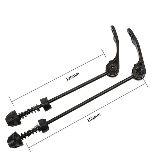 stk. Quick Releases til cykelhjul, for og bag, Quick Release Kit til cykel, passer til de fleste cykler, racercykel MTB - Sort