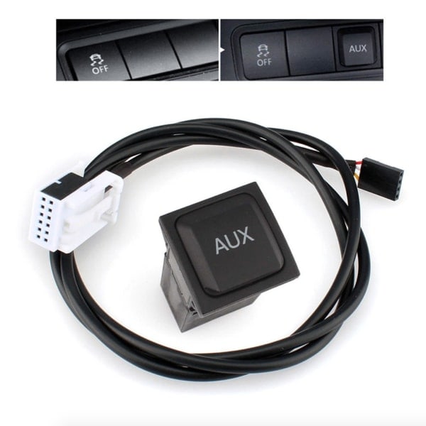 AUX-lydkabeluttak med ledning for VW Golf MK5 MK6 Jetta RCD310