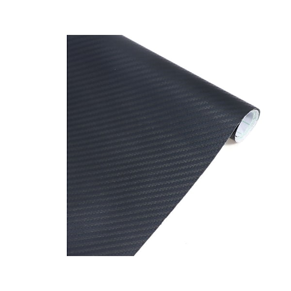3D Karbonfiber Matt Vinyl Film Bilark Folie Rull Klistremerke Svart 127*30cm Black