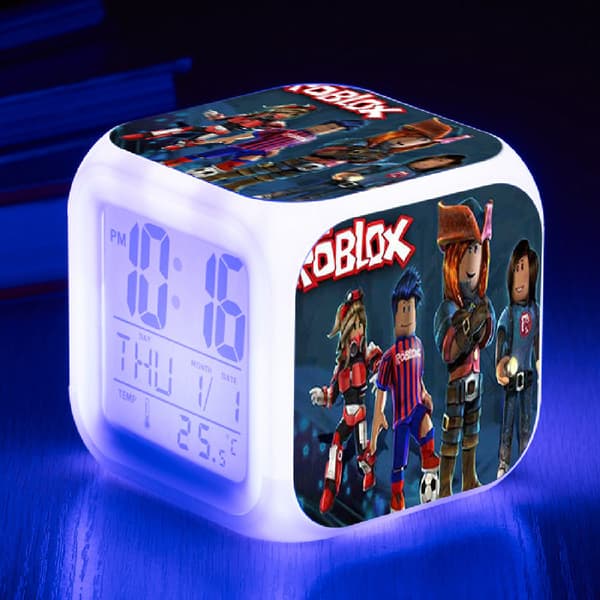 Led 7-värinen kasvava herätyskello Roblox 8*8*8CM