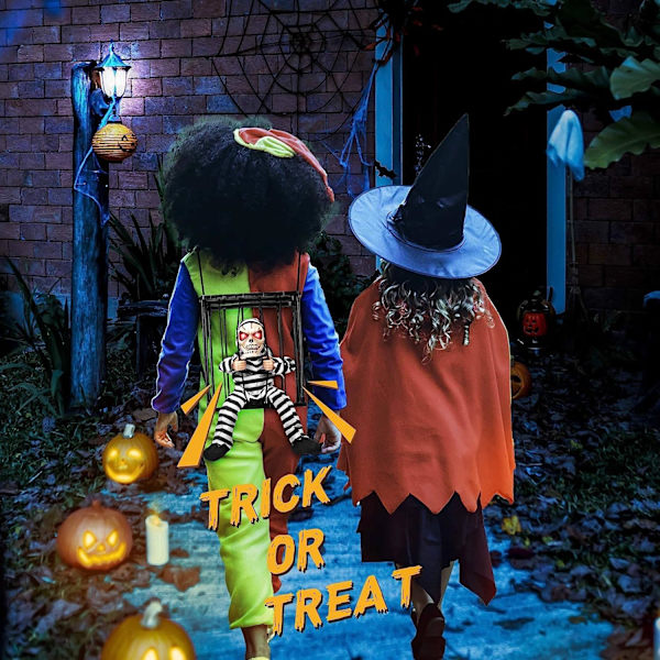 Huutavat animoituvat Halloween-koristeet ulko- ja sisätiloihin, liikeanturilla varustettu luuranko Halloween-koriste, haamu Halloween-rekvisiitta The Hijab Prisoner