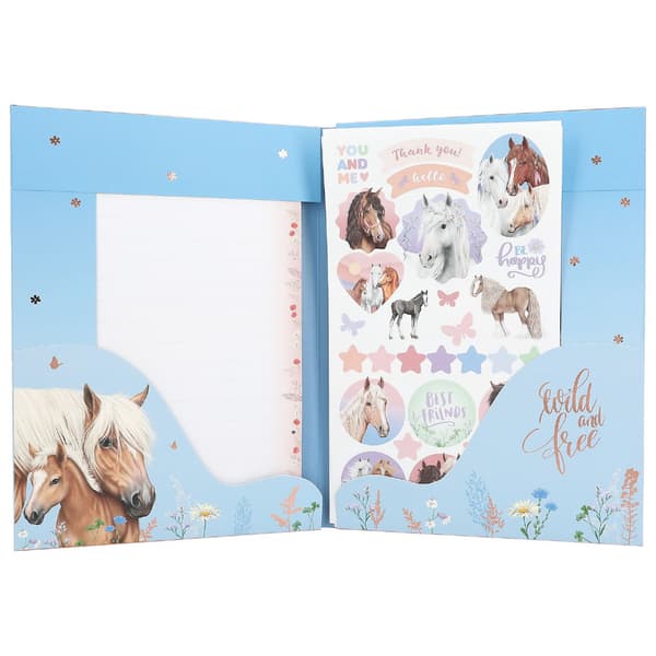 Miss Melody Brevpapper i mapp Hästar paper Multicolor
