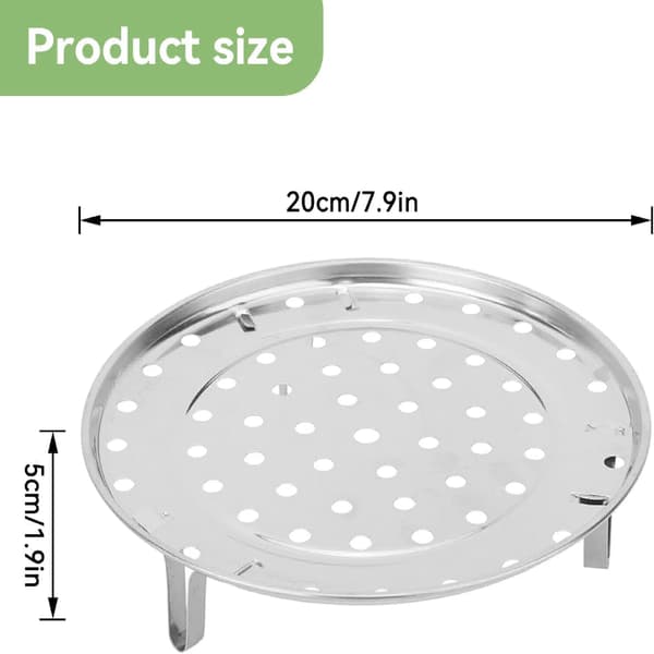 damper, dampstativ i rustfritt stål, hermetikkstativ, dampkurvstativ, dampbrett for trykkokerglass 26CM