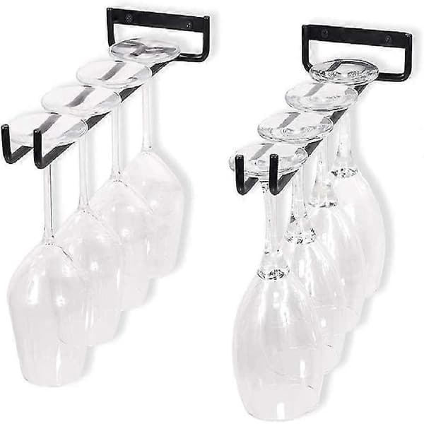 Set med 2 glashållare hängande glasställ för vinglas, ölglas - 30cm