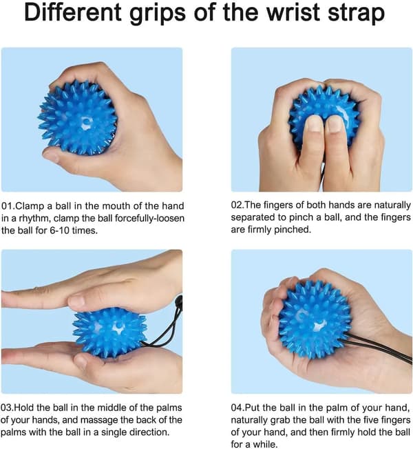 2-pak håndtræner, fingertræner, håndterapi æltebold, anti-stress massagebold, fingertræning, stresslindring
