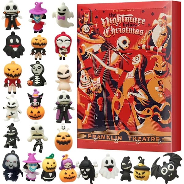 2024 Halloween Christmas Scary Doll Advent Calendar Kids - 24 pcs Halloween Countdown Calendar ida