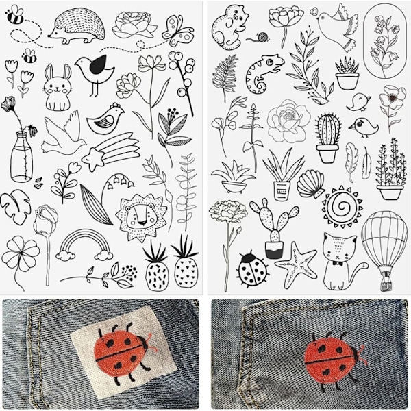 2 stk. sting Broderipapir Håndsømsstabilisatorer JJ J J