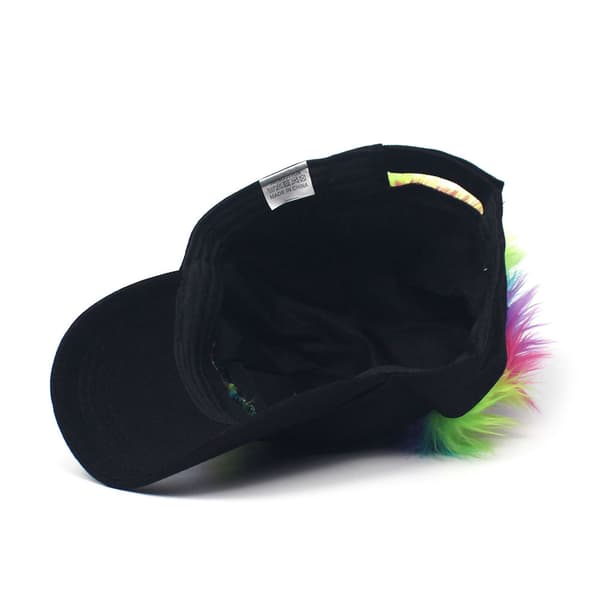 1 baseballlippis ulkoilulippis hip hop -lippis - musta+monivärinen