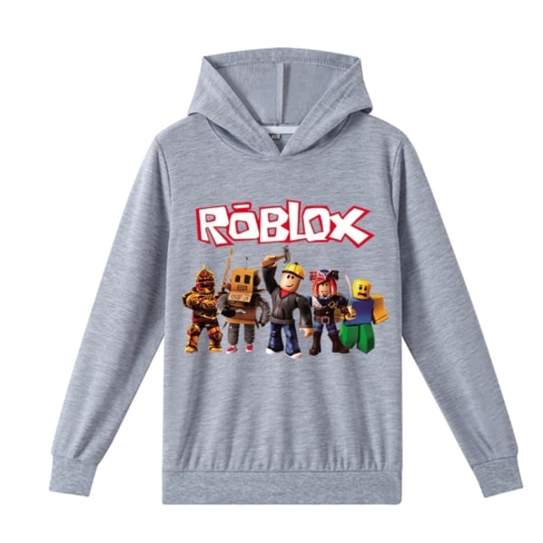 Roblox Hoodie för barn Ytterkläder Pullover Sweatshirt röd ida grey 110cm