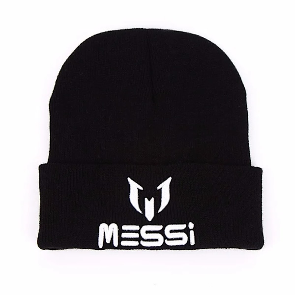 Uusi Jalkapallo Messi Fanit Beanie Naisille Miehille Skullies Musta Harmaa Naiset Beanie Valkoiset Hatut Beanies Lämmin Neulotu Beanie Hattu Gorros black