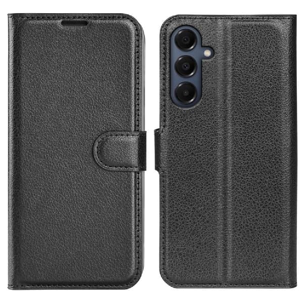 Litchi tekstur telefoncover til Samsung Galaxy A17 5G[JUN] Black