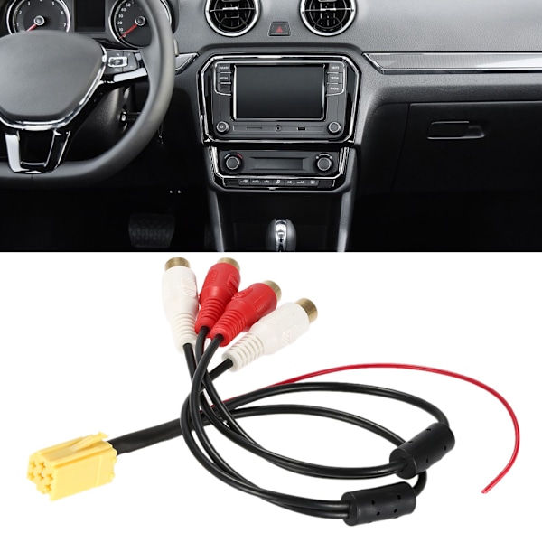 Suosittu Mini 6-nastainen ISO-sovitin Aux-lähtö 4 Cinch-kaapeli 4 RCA-liitintä Seatille