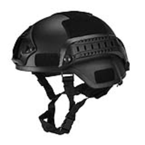 Sotilaallinen taktinen kypärä airsoft-varusteet paintball-pääsuoja yönäkö-urheilukamerakiinnikkeellä Black