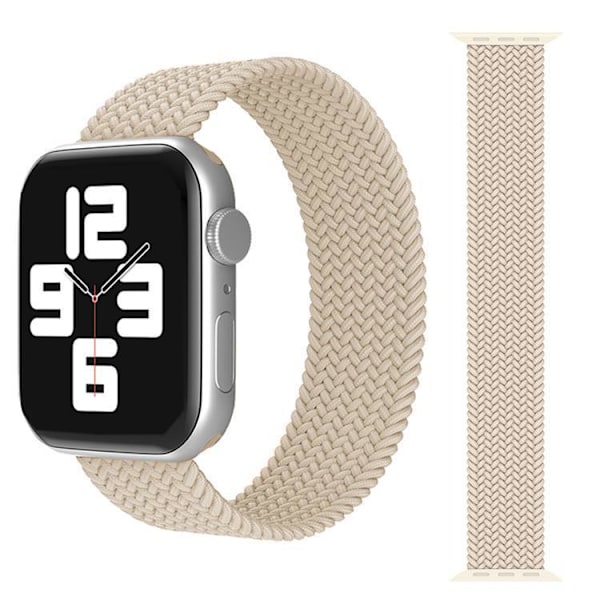 Apple Watch-kompatibelt ARMBAND Elastiskt BEIGE 42/44/45 mm Beige Beige l