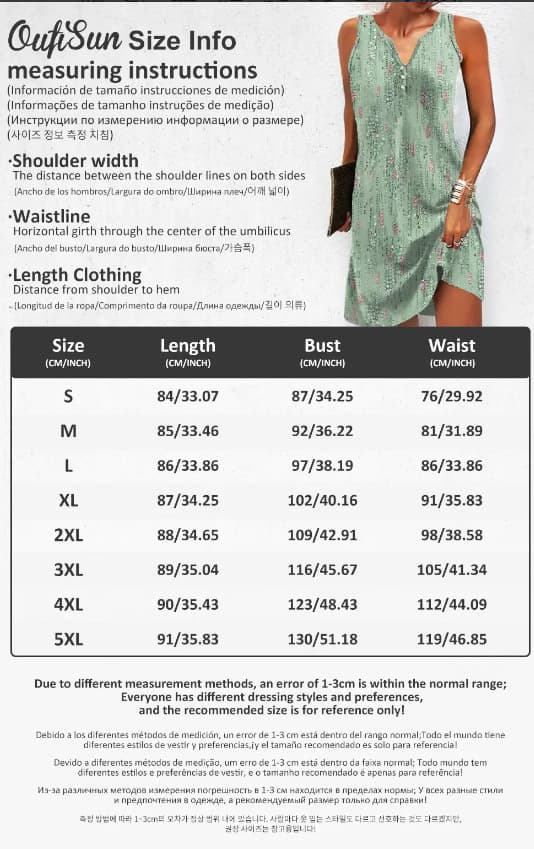 Mellankort strandklänning, västklänning 34 3XL