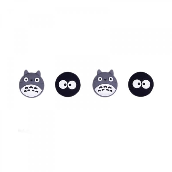 Tumgreppsskydd kompatibla med Nintendo Switch Lite, mjuka joystickskydd i silikon, 4 st (Totoro)