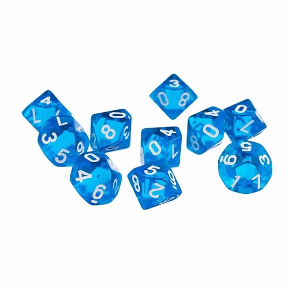 Partyspel 10-sidiga Tärningar Spel Tärningar D10 Tärningar Spel Tärningar Leksaker Blue