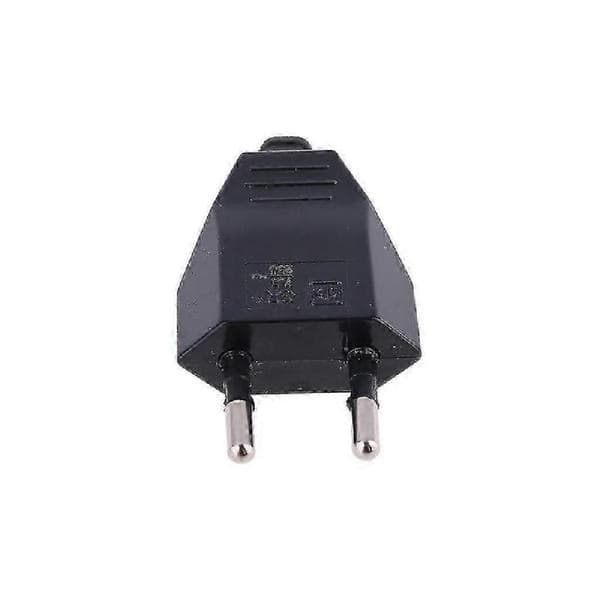 2 stk. tyske europæiske 2-benede stik netværkskabler 2,5A 220V elektrisk stik Black