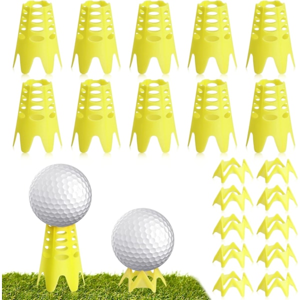 20 st golfsimulator-peggar, plastgolfpeggsimulator för utomhus inomhus G