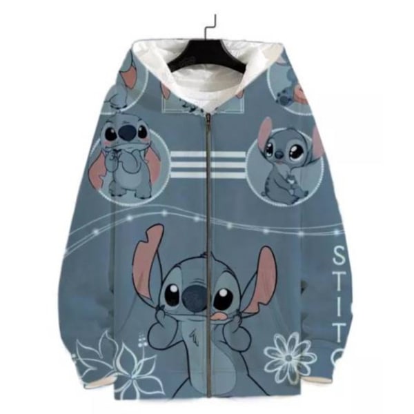 Stitch Hoodies Hoodie Dragkedja Jacka Topp Ytterkläder Fans Present Homecoming 3D A16 XL