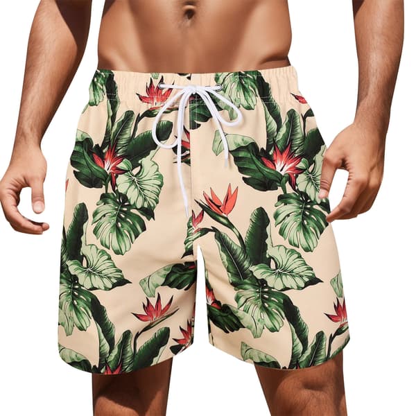 Badebukser/surfeshorts med elastisk linning og lommer 17 4XL