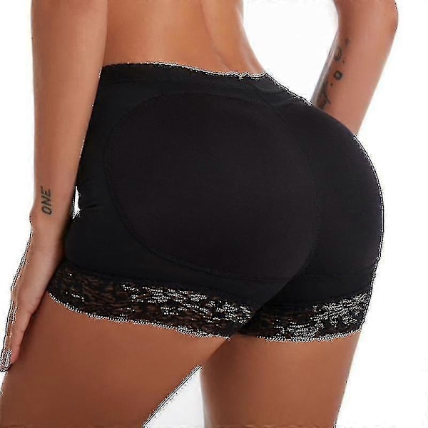 Dame Body Shaper Polstret Numseløfter Trusser Numse Hofteforstærker Falsk Numse Shapewear Underbukser Push Up Shorts Sort M Black