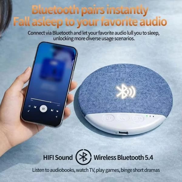 Bluetooth 5.4 Under-Pude Højttaler, Ultratynd Mini Lydmaskine, Trådløs Forbindelse, HiFi Stereo Lyd Green