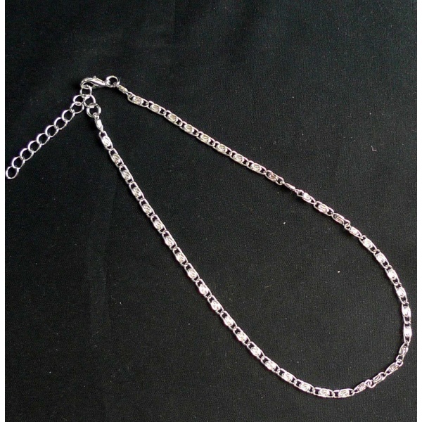 Ankellänk 30cm+5cm Förlängning Silverpläterad X-tra Lång