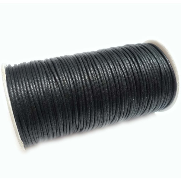 Svart cord 1,5mm 8 meter