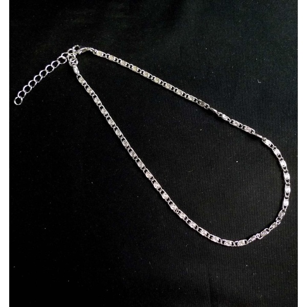 Ankellänk 30cm+5cm Förlängning Silverpläterad X-tra Lång