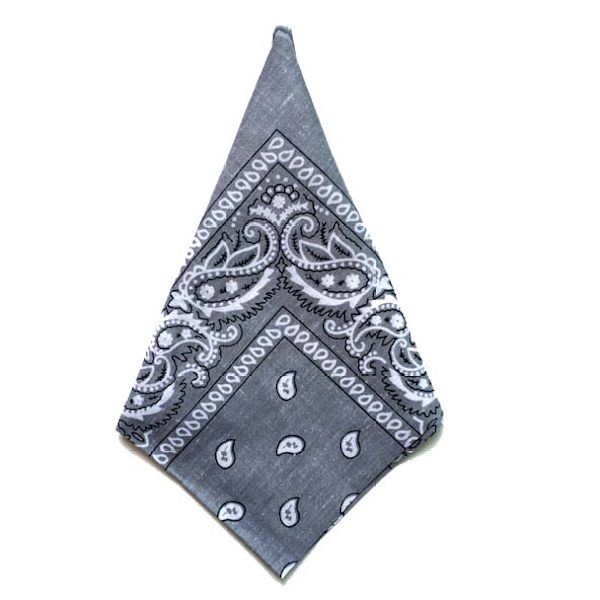 Bandana Paisleymönster grå