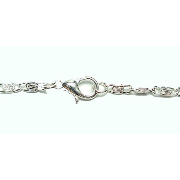 Halskedja 40 cm silverpläterad