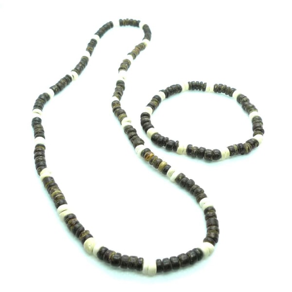 Armband & Halsband med pärlor av snäcka o coco