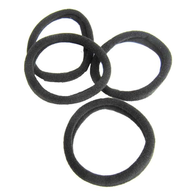Hårsnoddar Svart 4-Pack