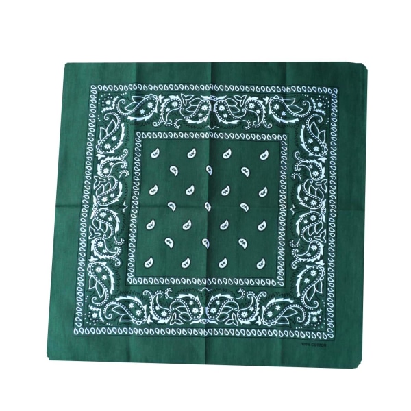 Bandana Paisleymönster Militärgrön 10-pack Mörkgrön