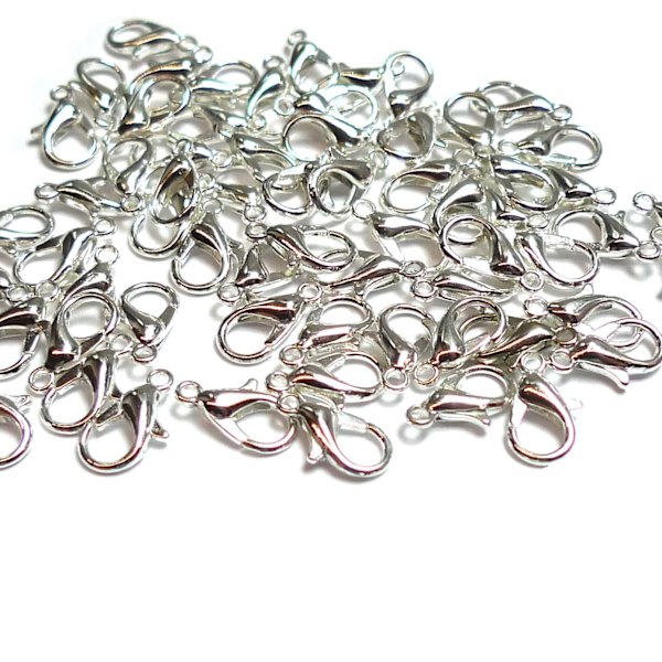 Lås till Halsband/Armband/Fotband - Silverpläterade 10-Pack