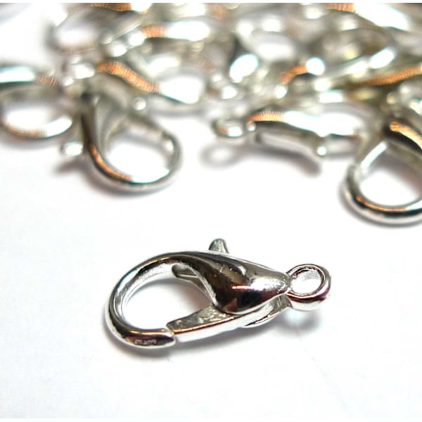 Lås till Halsband/Armband/Fotband - Silverpläterade 30-Pack