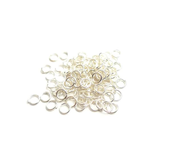 Silverpläterade Ringöglor 5mm 10-Pack